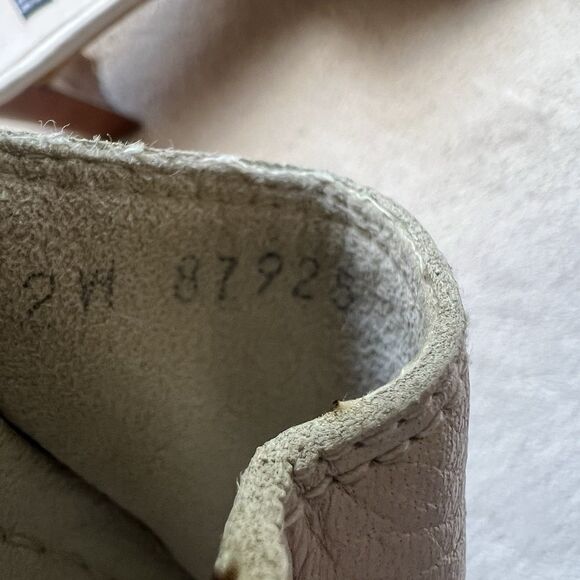 Stuart Weitzman Neutral Bone Leather Mule Heeled Sandals Women 6.5 AA Toe Ring - Picture 12 of 16